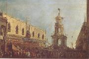 Francesco Guardi The Doge Takes Part in the Festivities in the Piazzetta on Shrove Tuesday (mk05) USA oil painting reproduction